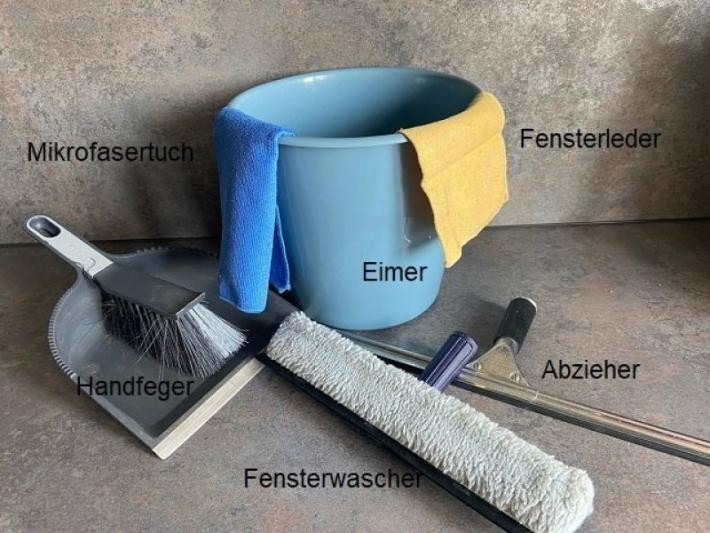 Fesnterreinigung Arbeitsmittel zur Fensterreinigung