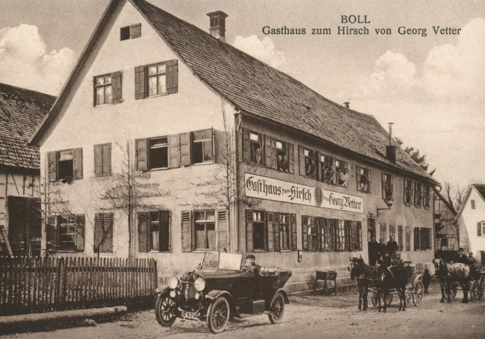 Das Gasthaus zum Hirsch in Boll um 1930 (Bestand S 11 Nr. 1560)