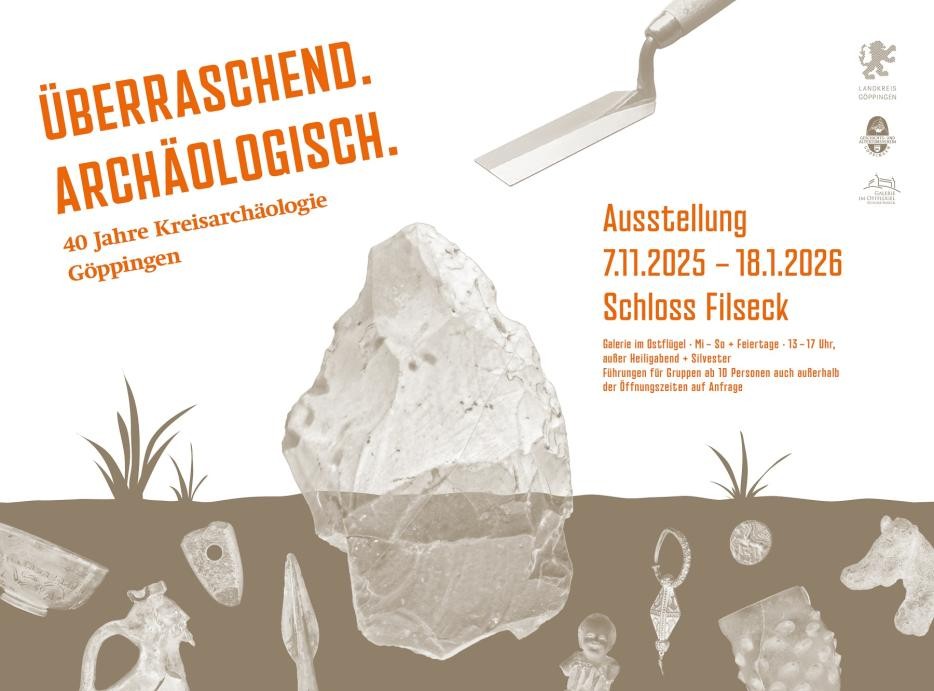 Die Ausstellung "Überraschend. Archäologisch." ist bis zum 18.01.2026 auf Schloss Filseck zu sehen.
