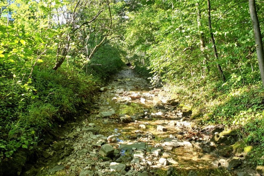 Der Heubach in Göppingen ohne Wasser