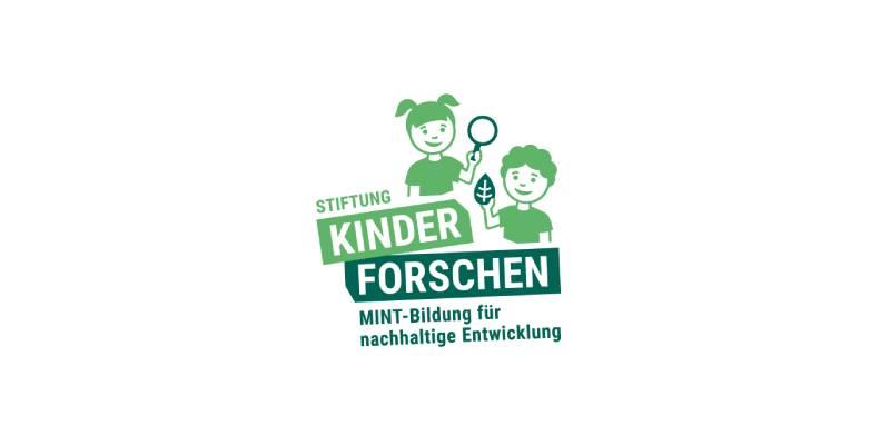 Logo mit dem Text: Stiftung Kinder Forschen - MINT-Bildung für nachhaltige Entwicklung