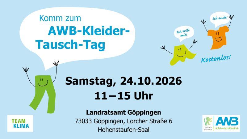Plakat zum AWB-Kleidertauschtag