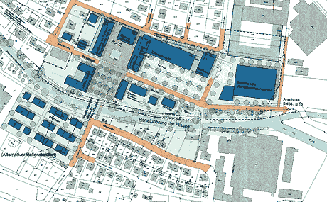 Bildausschnitt eines Bebauungsplans 