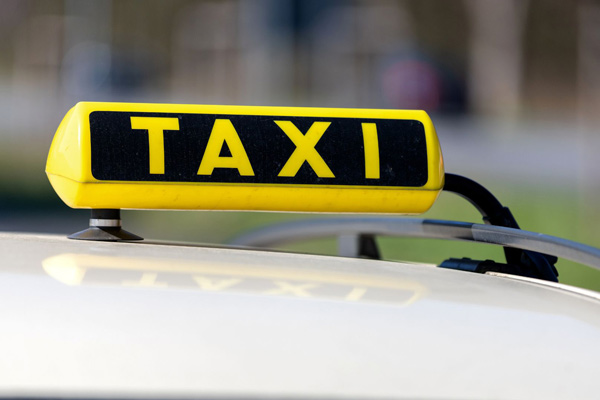 Taxi Taxilicht auf einem Autodach
