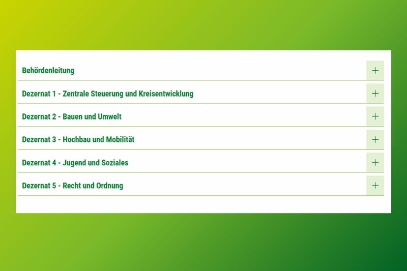 Behördenleitung und Dezernate
