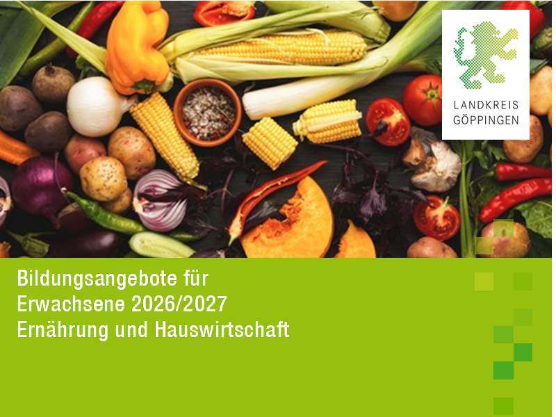 Erwachsenebildugnsprogramm Titelbild Erwachsenenbildungsprogramm Ernährung und Hauswirtschaft 2026/2027