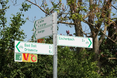 Wegweiser für touristische Radrouten