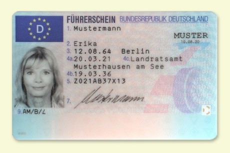 Muster eines EU-Führerscheins Muster eines EU-Führerscheins