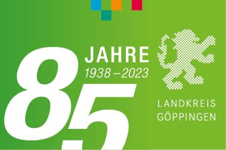 Logo 85 Jahre Landkreis Göppingen 1938 - 2023 