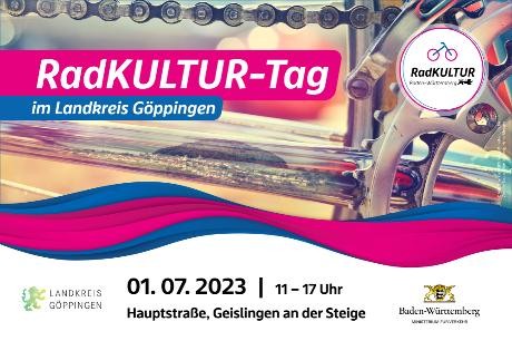 RadKULTUR-Tag im Landkreis Göppingen; 01.07.2023 von 11-17 Uhr in der Hauptstraße in Geislingen an der Steige