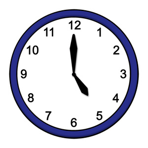 17 Uhr Uhr mit den Zeigern auf 17 Uhr