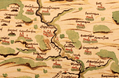 Karte des württembergischen Amts Göppingen aus dem 16. Jahrhundert
